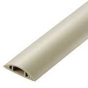 LD-GA1307M [配線カバー 床用 モール 長さ1m×幅45mm R形状 配線隠し ケーブルカバー 【センターφ6mm以下 両サイドφ3mm以下の LANケーブル/電源コード/各種ケーブル 対応】 ベージュ]