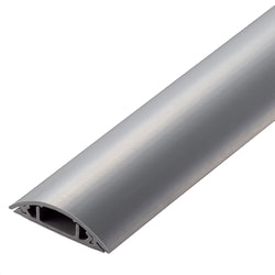 LD-GA1307MGY [配線カバー 床用 モール 長さ1m×幅45mm R形状 配線隠し ケーブルカバー 【センターφ6mm以下 両サイドφ3mm以下の LANケーブル/電源コード/各種ケーブル 対応】 グレー]