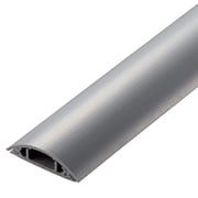LD-GA1307MGY [配線カバー 床用 モール 長さ1m×幅45mm R形状 配線隠し ケーブルカバー 【センターφ6mm以下 両サイドφ3mm以下の LANケーブル/電源コード/各種ケーブル 対応】 グレー]