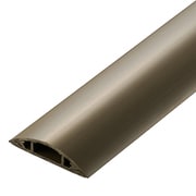 LD-GA1407MBR [配線カバー 床用 モール 長さ1m×幅54mm R形状 配線隠し ケーブルカバー 【センターφ8mm以下 両サイドφ4mm以下の LANケーブル/電源コード/各種ケーブル 対応】 ブラウン]