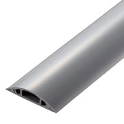 LD-GA1407MGY [配線カバー 床用 モール 長さ1m×幅54mm R形状 配線隠し ケーブルカバー 【センターφ8mm以下 両サイドφ4mm以下の LANケーブル/電源コード/各種ケーブル 対応】 グレー]