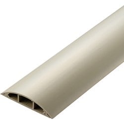 LD-GA1507M [配線カバー 床用 モール 長さ1m×幅78mm R形状 配線隠し ケーブルカバー 【センターφ10mm以下 両サイドφ9mm以下の LANケーブル/電源コード/各種ケーブル 対応】 ベージュ]