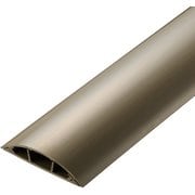 LD-GA1507MBR [配線カバー 床用 モール 長さ1m×幅78mm R形状 配線隠し ケーブルカバー 【センターφ10mm以下 両サイドφ9mm以下の LANケーブル/電源コード/各種ケーブル 対応】 ブラウン]