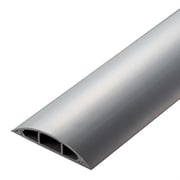 LD-GA1507MGY [配線カバー 床用 モール 長さ1m×幅78mm R形状 配線隠し ケーブルカバー 【センターφ10mm以下 両サイドφ9mm以下の LANケーブル/電源コード/各種ケーブル 対応】 グレー]