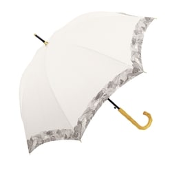 長傘 婦人用 雨晴兼用 キャンバスペイント 58cm ジャンプ式 UVカット加工 GY 122577 122577
