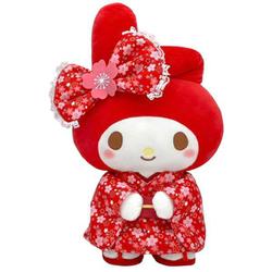 206176-25 サンリオキャラクターズ ぬいぐるみ M 桜着物/レッド マイメロディ