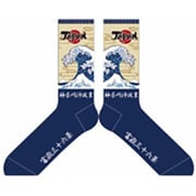 のびのびストレッチクルーソックス 富嶽三十六景 神奈川沖波裏 大寸クルー 24~30cm MR028T770Z35