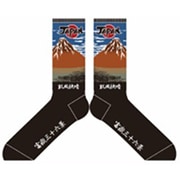 のびのびストレッチクルーソックス 富嶽三十六景 凱風快晴 大寸クルー 24~30cm MR029T090Z35