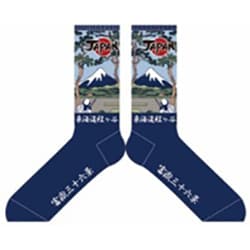 のびのびストレッチクルーソックス 富嶽三十六景 東海道程ヶ谷宿 大寸クルー 24～30cm MR030T770Z35