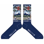 のびのびストレッチクルーソックス 富嶽三十六景 東海道程ヶ谷宿 大寸クルー 24~30cm MR030T770Z35