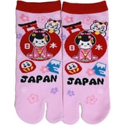 のびのびストレッチ足袋ソックス スニーカー丈 舞妓と桜 小寸 足袋 18~24cm JR010T530Z34