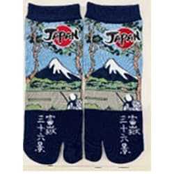 のびのびストレッチ足袋ソックス スニーカー丈 富嶽三十六景 東海道程ヶ谷 大寸 足袋 24～30cm MR019T710Z35