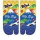 プリント足袋 ロークルー丈 富士山に鶴 小寸 プリント足袋 24～26cm JR043T250Z24
