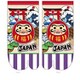 プリント足袋 ロークルー丈 だるまアニメ風 小寸 プリント足袋 24～26cm JR044T220Z24