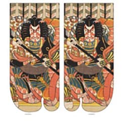 プリント足袋 ロークルー丈 歌舞伎 矢之根 曽我五郎時宗 大寸 プリント足袋 27～29cm MR042T120Z27