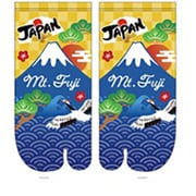 プリント足袋 ロークルー丈 富士山に鶴 大寸 プリント足袋 27~29cm MR043T250Z27