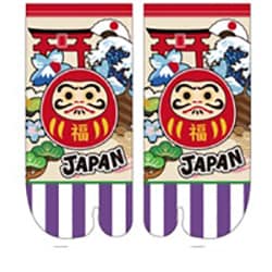 プリント足袋 ロークルー丈 だるまアニメ風 大寸 プリント足袋 27～29cm MR044T220Z27