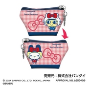 たまごっち×サンリオキャラクターズ イヤフォンポーチ 01. まめっち×ハローキティ