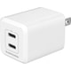 USB急速充電器 USB PD（パワーデリバリー）対応 30W USB-C×2 可動収納式プラグ TSAP157C2W