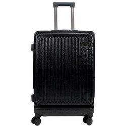 スーツケース レジェーロ フロントオープンラゲージ ファスナータイプ 旅行日数目安：2～4泊 TSAロック搭載 67L/拡張時75L レザーシボブラック ACE-548211