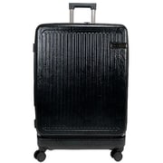 スーツケース レジェーロ フロントオープンラゲージ ファスナータイプ 旅行日数目安:4~7泊 TSAロック搭載 87L/拡張時97L レザーシボブラック ACE-548311
