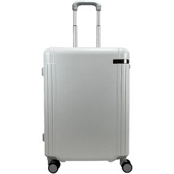 スーツケース ラーゴム キャスターストッパー ファスナータイプ 旅行日数目安：2～4泊 TSAロック搭載 53L/拡張時64L ミストホワイト ACE-549306