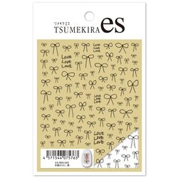 es 手書きリボン 黒 ES-RBN-002