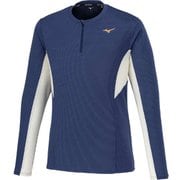 ドライエアロフローハーフジップTシャツ J2MAB505 16 エステートブルー Mサイズ [ランニングウェア シャツ メンズ]