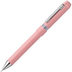 【限定】回転式多機能ペン シャーボNu（ニュー） リラックスカラー ボール径：0.5mm インク色：2色（黒・赤） シャープペン芯径：0.5mm 本体色：コーラルレッド トップインシャープ機構搭載 SBS35-RC-CLR