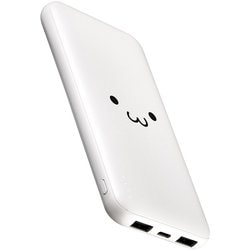 モバイルバッテリー 10000mAh 入力（USB Type-C×1/micro-B×1） 出力（USB Type-C×1/USB-A×2） PSE適合 ケーブル付属 バッテリー しろちゃん DE-C66-10000WF