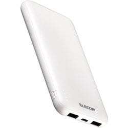 モバイルバッテリー 10000mAh 入力（USB Type-C×1/micro-B×1） 出力（USB Type-C×1/USB-A×2） PSE適合 ケーブル付属 バッテリー ホワイト DE-C66-10000WH