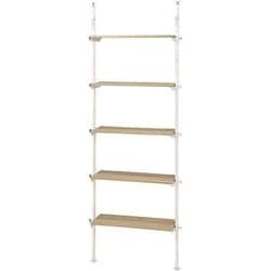 突っ張りラック 幅70×奥行24×高さ187～264cm KTR-3155WH