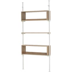 突っ張りラック 幅90×奥行24×高さ187～264cm KTR-3134WH