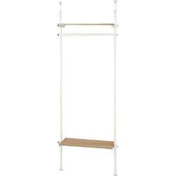 突っ張りハンガーラック 幅70×奥行24×高さ187～264cm KTR-3151WH