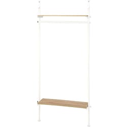 突っ張りハンガーラック 幅90×奥行24×高さ187～264cm KTR-3152WH