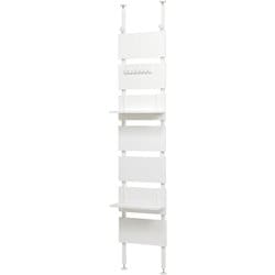 突っ張りウォールラック 幅40×奥行21.5×高さ200～265cm KTR-3146WH