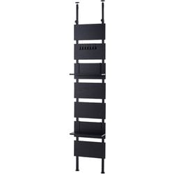 突っ張りウォールラック 幅40×奥行21.5×高さ200～265cm KTR-3146BK