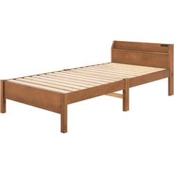 組立簡単 宮付きシングルベッド 幅98.5×奥行209×高さ68×床面高36cm MB-5195SLBR