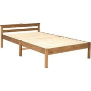 組立簡単 セミダブルベッド 幅123×奥行207.5×高さ61.5×床面高36cm MB-5150SD-LBR