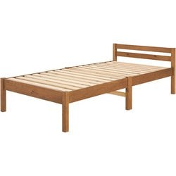 組立簡単 シングルベッド 幅99.5×奥行204×高さ60×床面高36cm MB-5155SLBR
