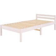 組立簡単 シングルベッド 幅99.5×奥行204×高さ60×床面高36cm MB-5155SWS