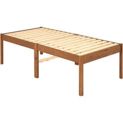 組立簡単 シングルベッド 幅99.5×奥行198×高さ56.5×床面高56cm MB-5249SLBR