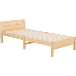 組立簡単 シングルベッド 幅98.5×奥行221×高さ68×床面高36cm MB-5096S-NA
