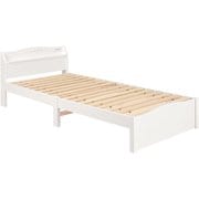 組立簡単 シングルベッド 幅98.5×奥行209×高さ70×床面高31cm MB-5198SWH