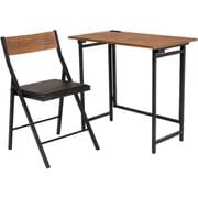 LDC-4778BR [折りたたみデスクチェアセット デスク：幅80×奥行45×高さ72cm/チェア：幅44×奥行46×高さ78.5×座面高46cm]