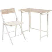 LDC-4778WH [折りたたみデスクチェアセット デスク：幅80×奥行45×高さ72cm/チェア：幅44×奥行46×高さ78.5×座面高46cm]