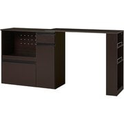 伸縮キッチンカウンター(収納庫タイプ) 幅104~178×奥行40×高さ84cm VKC-7155DBROS