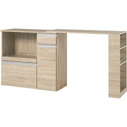 伸縮キッチンカウンター（収納庫タイプ） 幅104～178×奥行40×高さ84cm VKC-7155NAOS