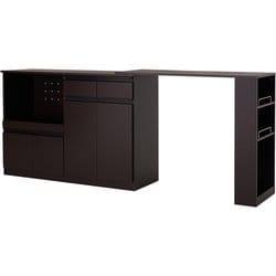 伸縮キッチンカウンター 幅133～207×奥行40×高さ84cm VKC-7151DBROS