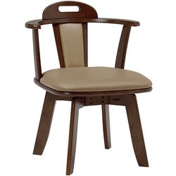 回転ダイニングチェアー 幅52.5×奥行53.5×高さ70.5×座面高42cm KC-7585DBR